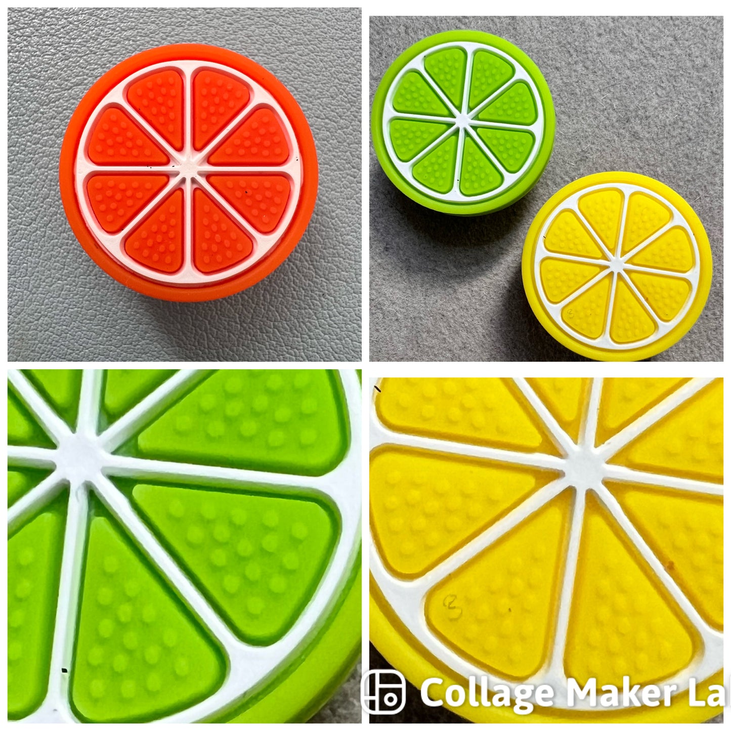 [LL11a] Orange, Lemon & Lime Silicone bead 1pcs
