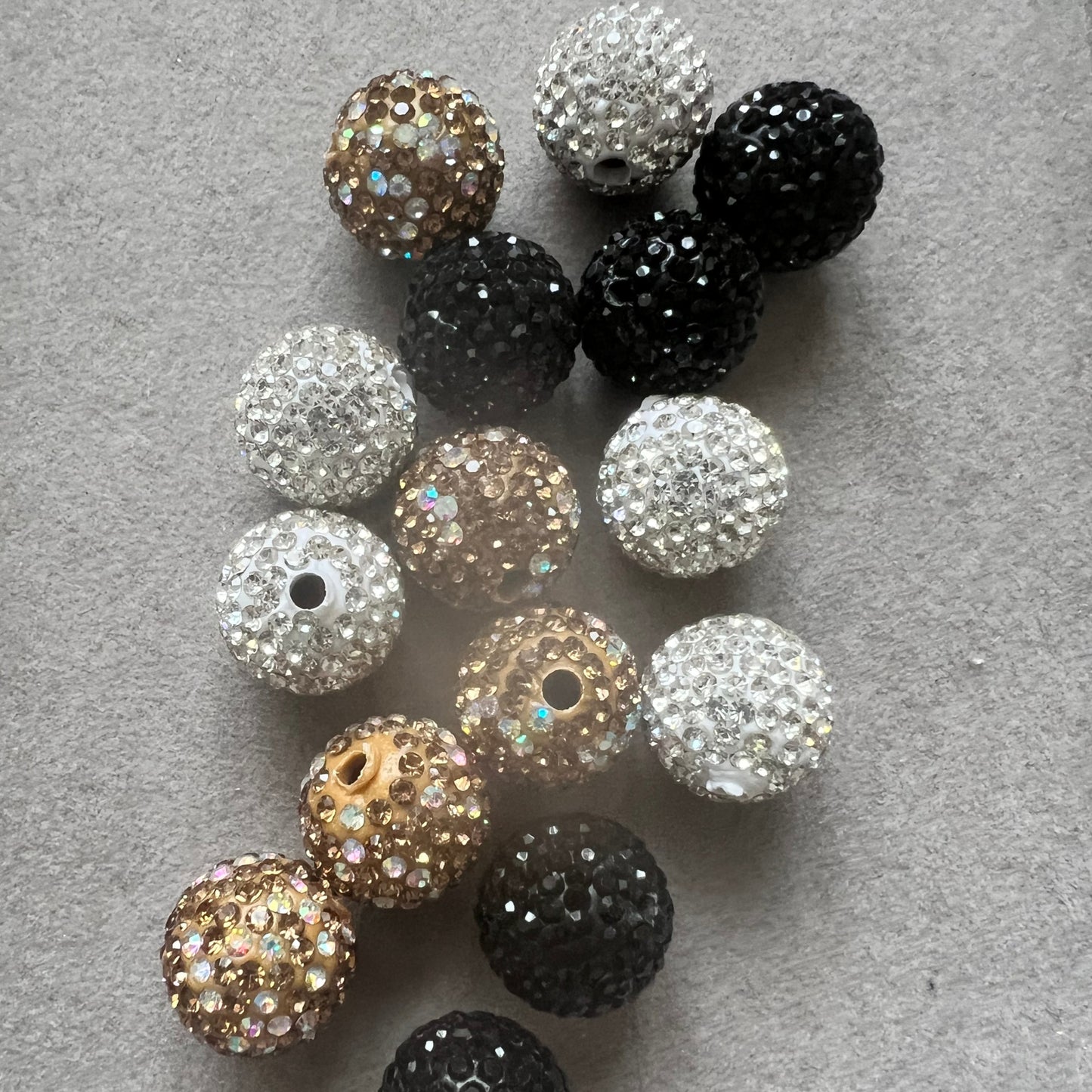 [RSB743] 16mm Rhinestone Beads in multi colour (10 pieces)
