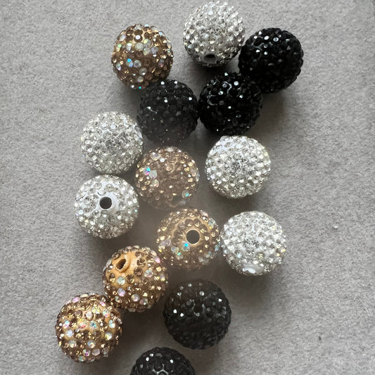 [RSB743] 16mm Rhinestone Beads in multi colour (10 pieces)