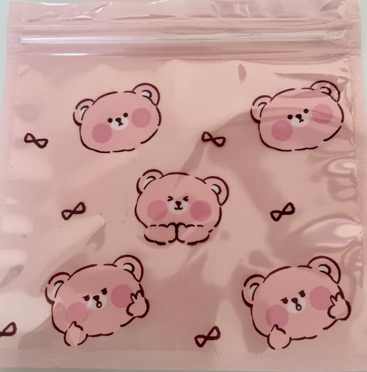 [CBB556] Cute Square Bear Bags resealable (10 pieces)