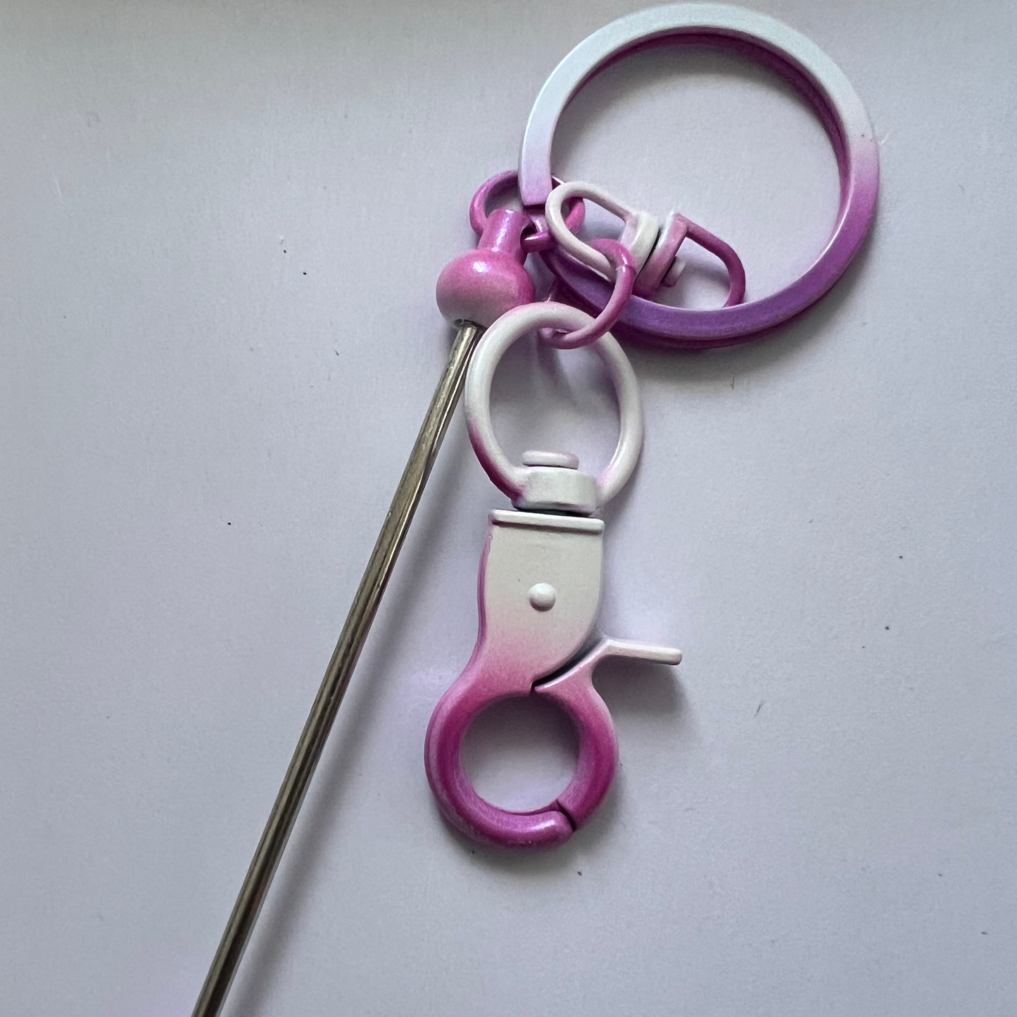 [OMBKC54]  Ombre Beadable Key Chains Bars for Beads.