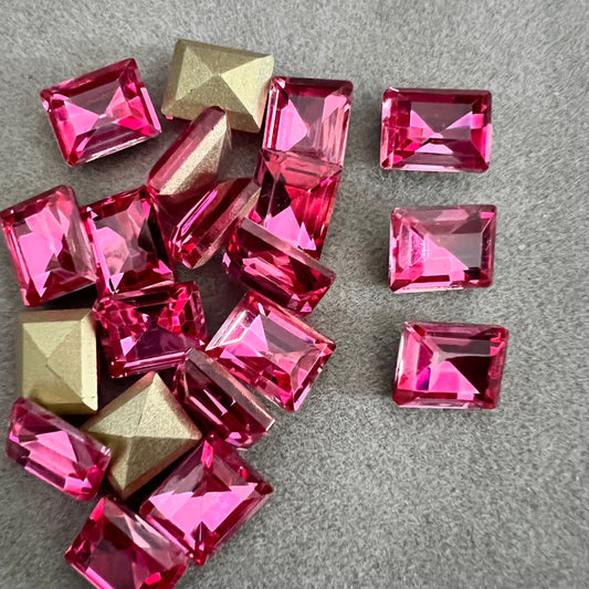 [RP666] Hot Pink Rectangle K9 (tiny 1 glass jar)