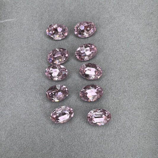 [PO715] large pink oval K9 diamond (10 pieces)